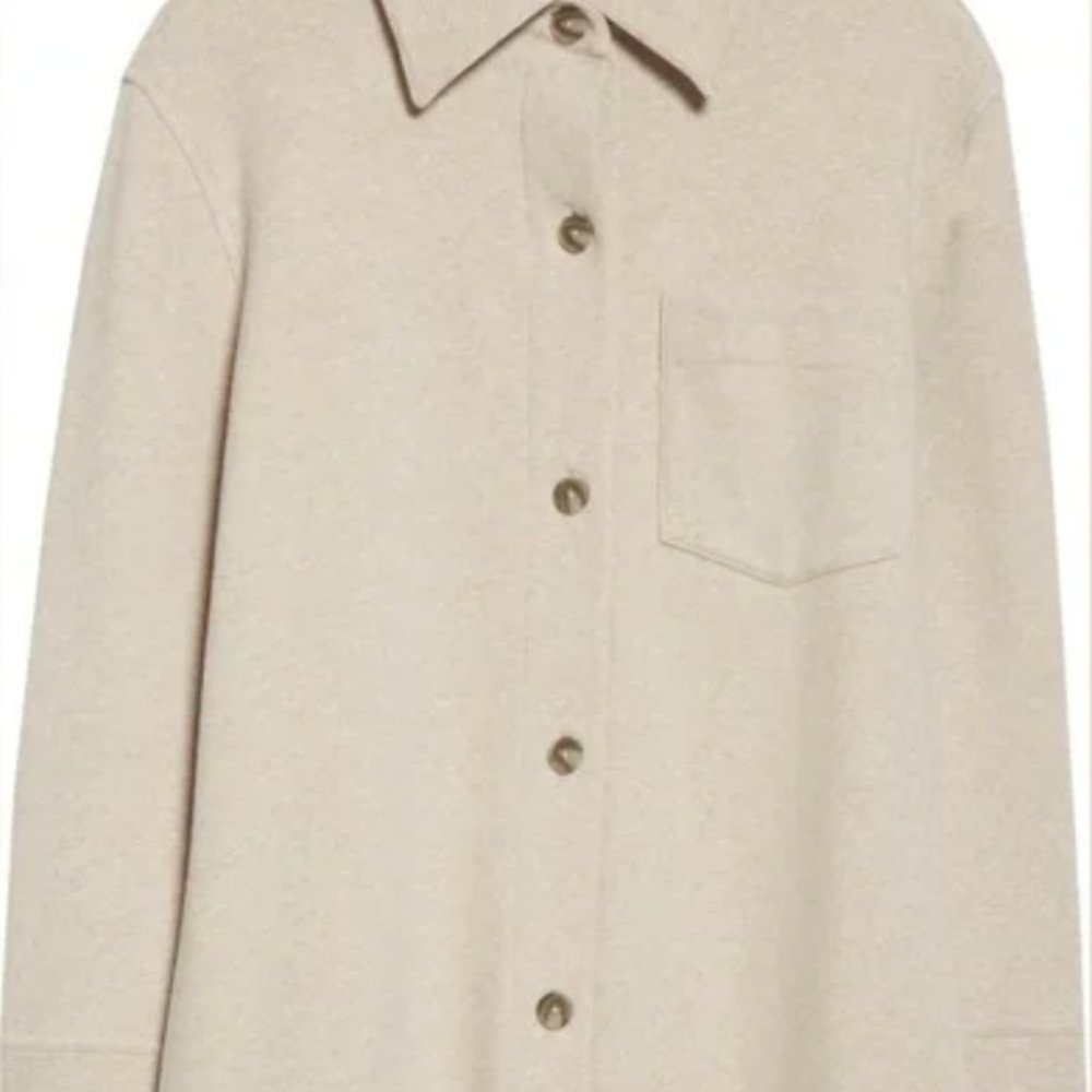 Vince Shirt Jacket "Shacket" Taupe Size M